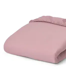 Napínacia posteľná plachta z mikrovlákna, ružová, štandardná veľkosť