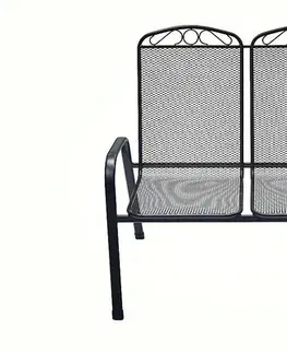 DEOKORK Kovová lavice GREY (čierna)