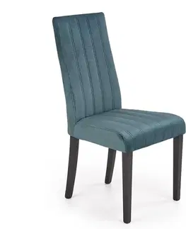 HALMAR Diego 2 jedálenská stolička čierna / tmavozelená