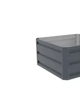 Vyvýšený záhon pozinkovaný plech sivá Rojaplast