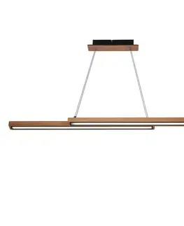 Drevená závesná lampa Sento 20W LED 4000K čierny kryt