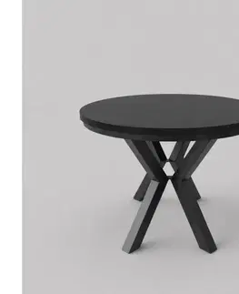Femix Rozkladací jedálenský stôl CONVI 100/140x77 cm čierny 8590828054399