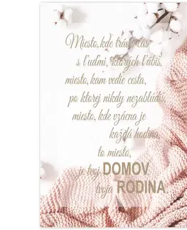 Obraz s rámom - Tvoj domov, bavlník