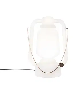 Stojaca lampa biela 51 cm IP44 - Storm Large