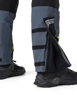W-TEC Modock kalhoty čierno-modro-fluo žltá - S