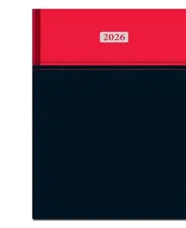 Manager diár A4 2026 MILANO červeno2026čierny