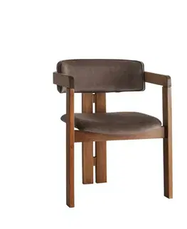Jedálenská stolička CO Dark Brown and Walnut