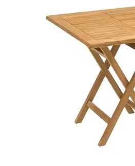 DEOKORK Záhradný skládací stôl ILLA 70x70 cm (teak)