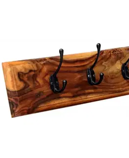 Vešiak s 3 háčikmi Jali 60x15x2,5 z indického masívu palisander