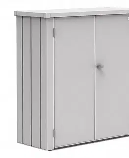 Biohort Skrinka na terasu BIOHORT Romeo M 132 x 57 x 140 cm (strieborná metalíza)