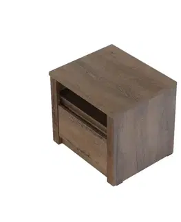 KONDELA Montana SN nočný stolík dub lefkas tmavý