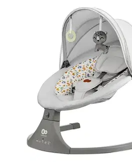KINDERKRAFT - Detská hojdačka s melódiou 2v1 LUMI svetlošedá KBLUMI02LGR0000