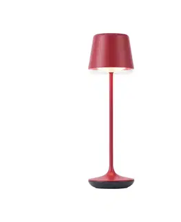 Stolná lampa červená vrátane LED IP65 Nabíjateľná s nabíjacou stanicou - Treble