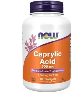 Now Foods Kyselina Kaprylová 600 mg 100 kapsúl