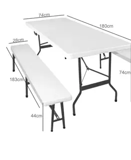 Skladací záhradný pivný set D0010 Dekorhome