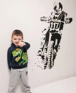 Nálepky na stenu pre chlapcov - Motocross a motorka