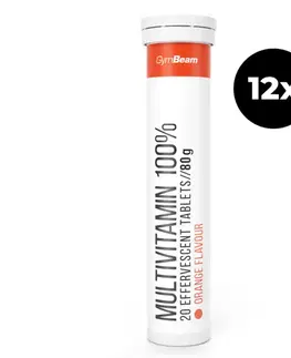GymBeam Multivitamín 100% šumivý 12 x 20 tab pomaranč