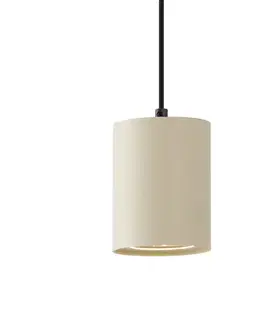 Moderné závesné svietidlo béžové s čiernou farbou pre koľajnicový systém 1-fázový GU10 70mm - Iconic Holt