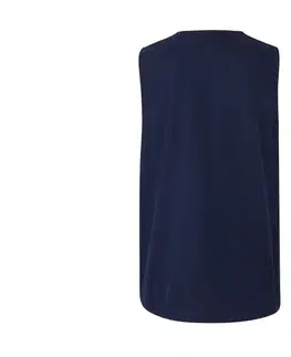 Bezrukávová ľanová blúzka, námornícka modrá