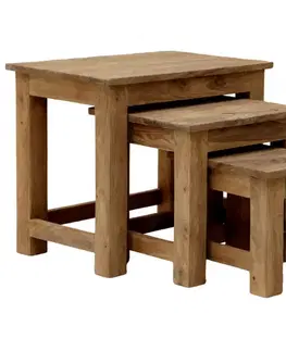 Odkladacie stolíky sada 3 ks Rami indický masív palisander