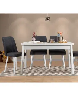 Set stola a stoličiek (5 kusov) Costa White-Anthracite