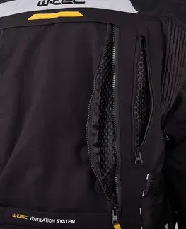 W-TEC Aircross bunda čierna-fluo žltá - 3XL