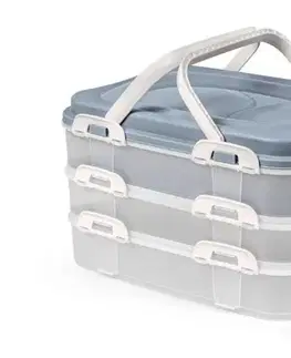 Kinekus Dóza na potraviny / box, plast, 40x30x24cm PIKNIK 3 poschodová, s úchytmi, SKVELER
