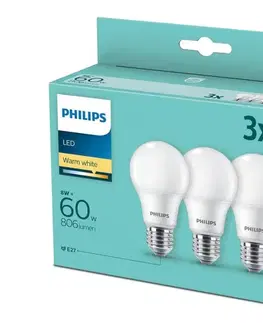 Philips LED 60W A60 E27 230V WW FR 3ks promopack