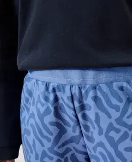 Tepláky s potlačou, modré