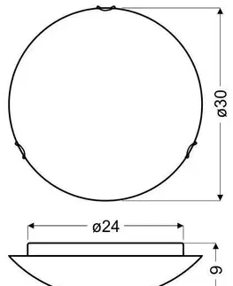 Stropné svietidlo Izis plafond 30 1X60W E27 červené zlato
