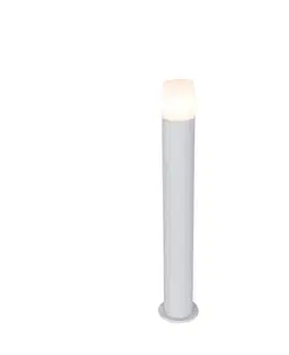Stojanové vonkajšie svietidlo biele s opálovým tienidlom 70 cm - Odense