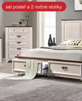 Výhodný set JENNY manželská posteľ + nočné stolíky
