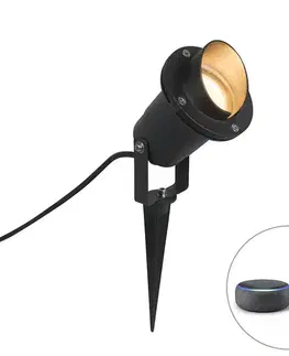 Inteligentný bodový reflektor čierny IP65 vrátane wifi GU10 - Done