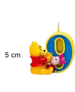 MAKRO - Sviečka číslica 9 Medvedík Pú