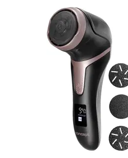 Concept PN3020 - Elektrický pilník PERFECT SKIN 5V 1200 mAh IPX6 čierna/ružové zlato PN3020