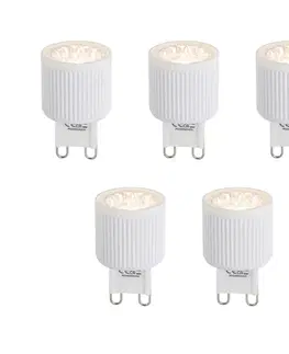 Sada 5 stmievateľných LED žiaroviek G9 24 mm 3 W 300 lm 2700 K