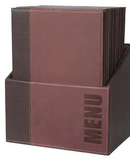 SECURIT Box s jedálnymi lístkami TRENDY, vínova (20 ks)