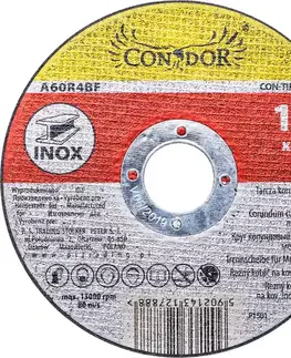 Kotúč korundový, na rezanie kovu, inox, 115 x 1,0 mm, Drel