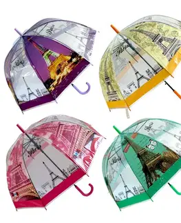 MAKRO - Dáždnik priesvitný PVC 82cm, vystreľovací rôzne farby