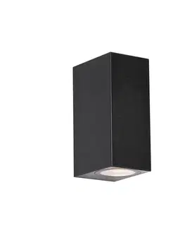 Moderná vonkajšia nástenná lampa čierna plastová 2-svetlo - Baleno