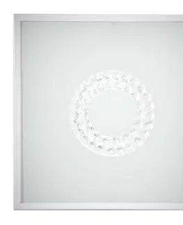 Stropné svietidlo biele sklo štvorcové LED 16W 4000K 29x29cm Lux