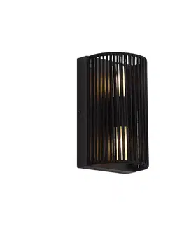 Japandi nástenná lampa čierna s lanom IP44 - Jayla