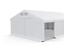 Skladový stan 5x10x2,5m strecha PVC 560g/m2 boky PVC 500g/m2 konštrukcie ZIMA PLUS Zelená Zelená Zelená