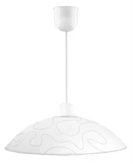 Závesná lampa Malibu z bieleho skla