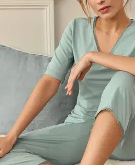 Pyžamová súprava, šalviová