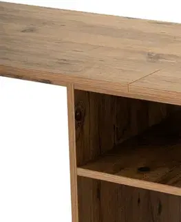 Písací stôl Twin Study Desk - Atlantic Pine, Black