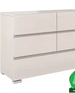 Komoda drevená borovica 5s Skandica Vestre Biely