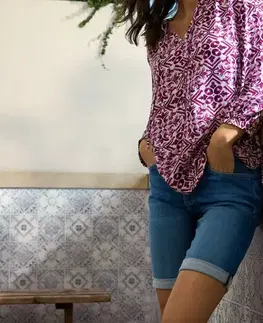 Džínsové bermudy – strih »Lea«, modrý denim