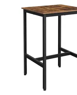 Barový stolík BARTIS hnedá/čierna LBT25X