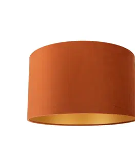 Látkové tienidlo oranžové so zlatým interiérom 35/35/20